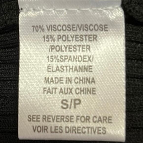 NEW Cami NYC Leah Black Knit Ribbed Bodycon Stretch Slit Calf Length Midi Skirt - Picture 8 of 8